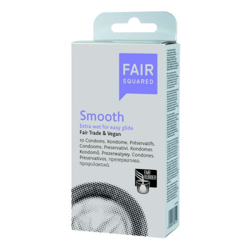 Презервативи Fair Squared Smooth 10бр. - бяла опаковка